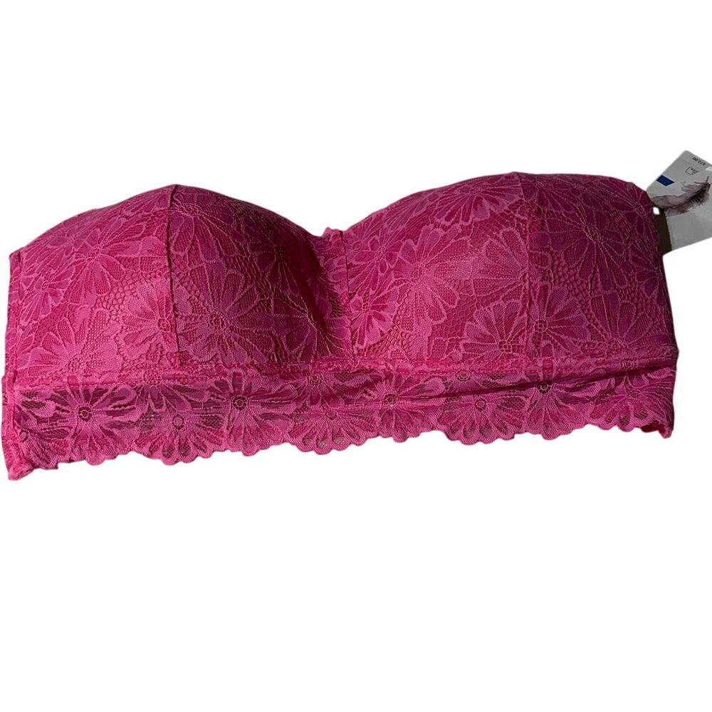 Jessica Simpson Pink Floral Strapless Bra size XL NWT